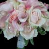 Floralisa blush calla and rose bouquet.