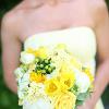 Floralisa ivory rose, ranuncula & yellow tulip bouquet.